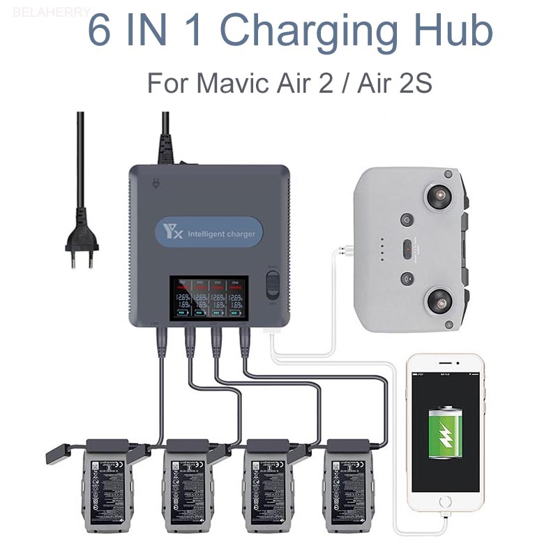 Fpv Drone Charger - 6 In 1 Digitale Display Batterij