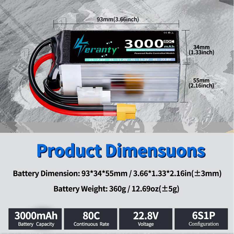 TERANTY 6S 22.8V 3000mAh 80C/1 - Fpv Drone Charger recensie en prijs
